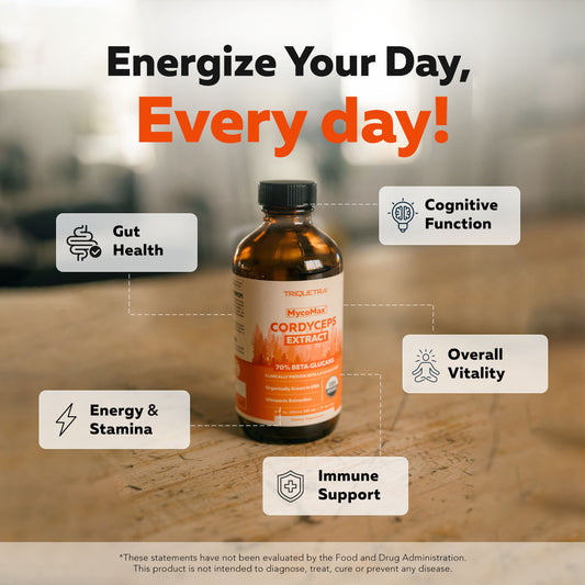 MycoMax Cordyceps Mushroom Extract - 70% Beta Glucans