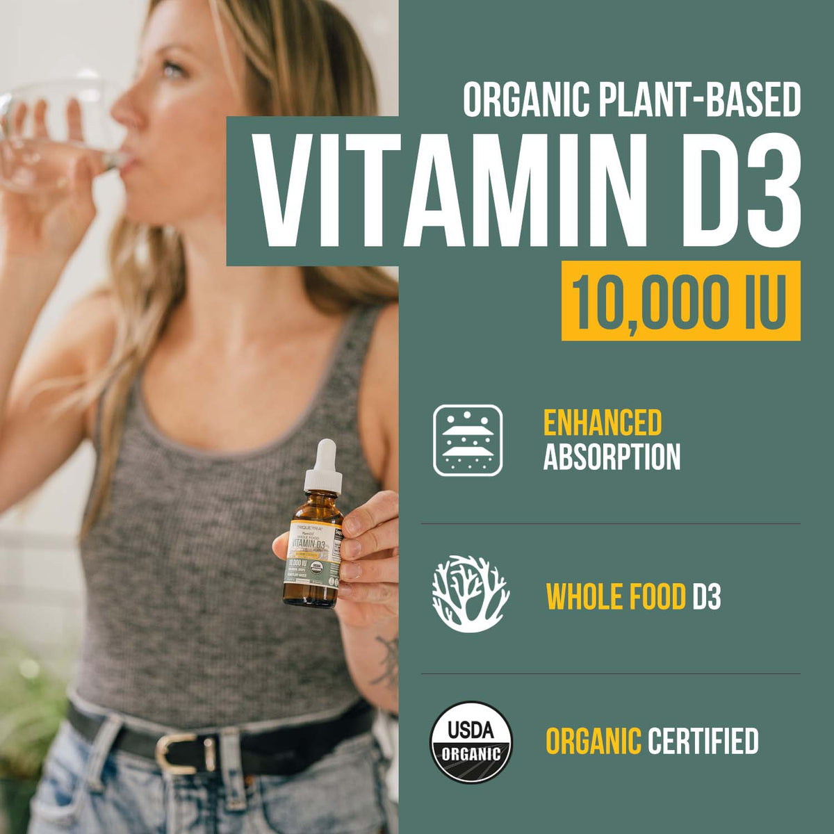 Plant-D3 (10,000 IU) Organic Vitamin D3 Liquid Concentrate