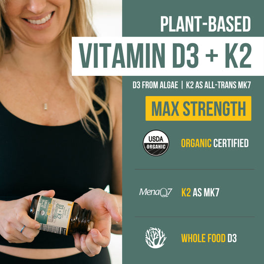 Organic Plant-D3 + K2 10000 IU Capsules