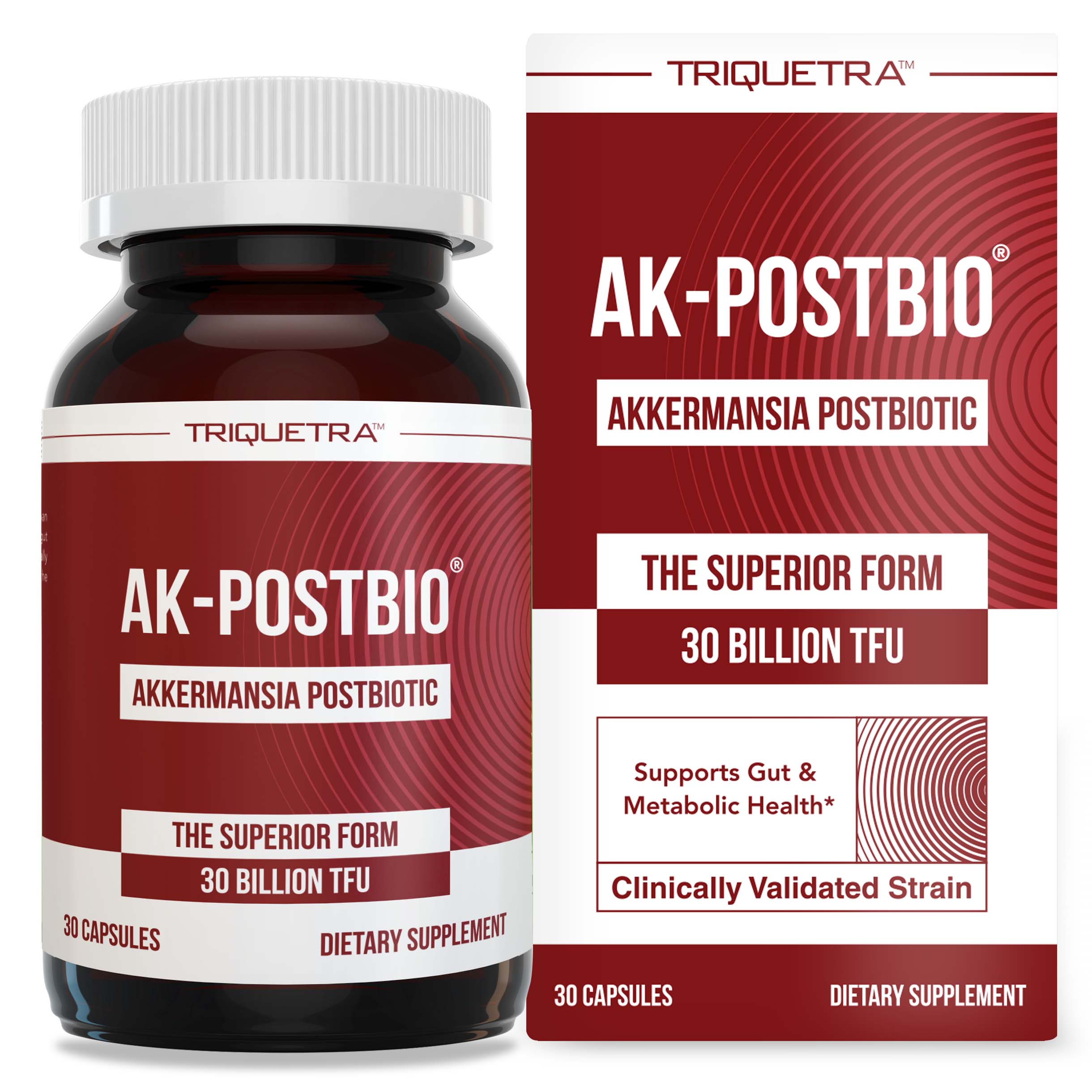 AK-Postbio: Akkermansia Probiotic 30 Billion TFU – Triquetra™