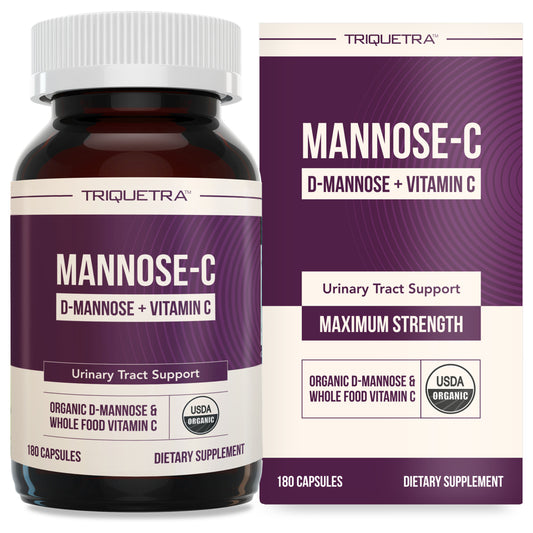 Mannose-C: Organic D-Mannose + Vitamin C for Natural UTI Support - Capsules