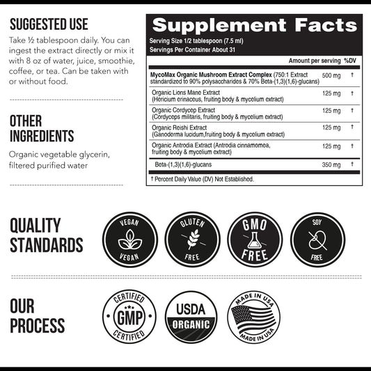 MycoMax Mushroom Complex - 70% Beta Glucans
