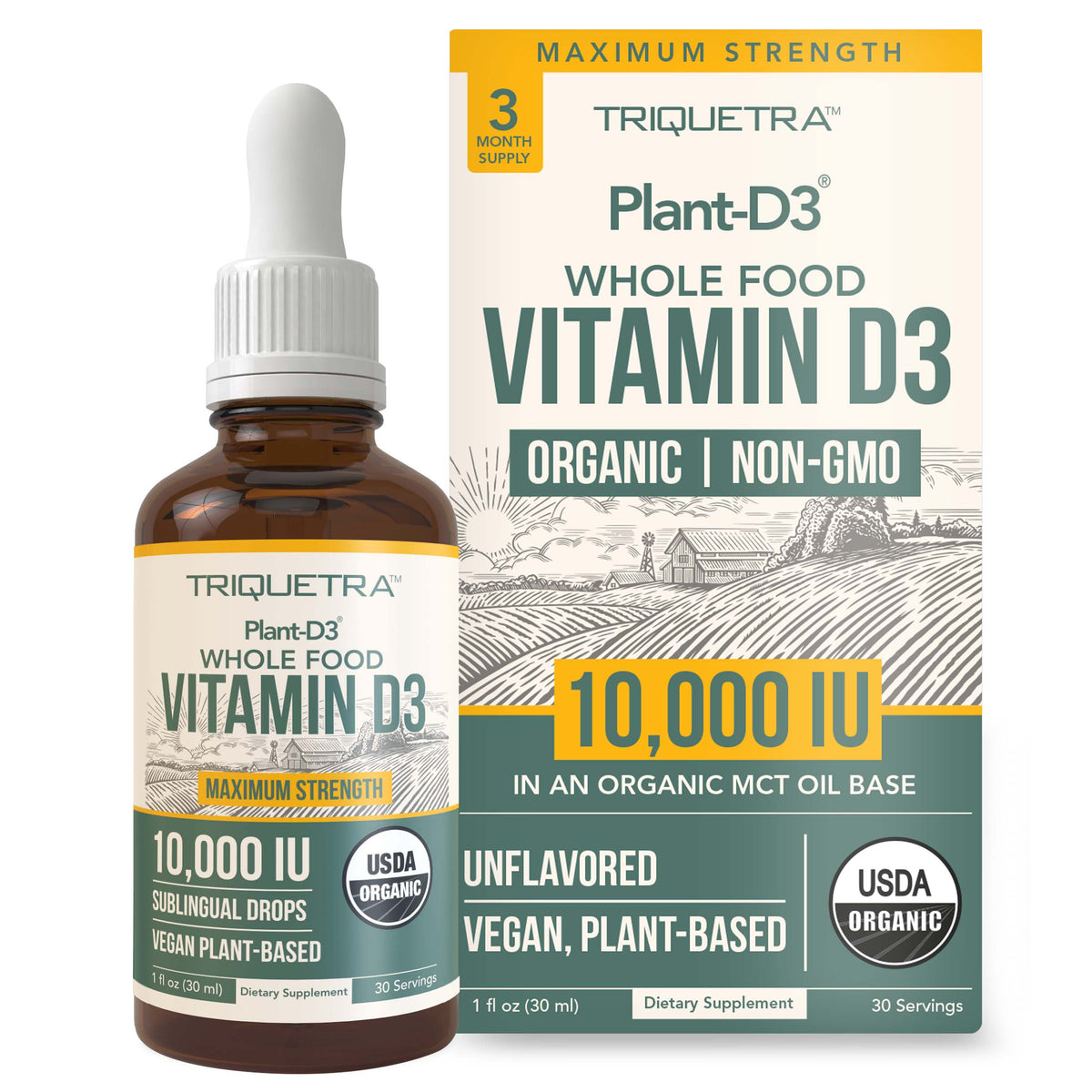 Plant-D3 (10,000 IU) Organic Vitamin D3 Liquid Concentrate