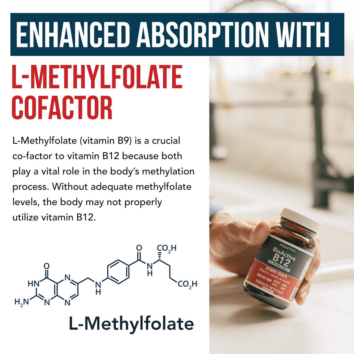 BioActive B12: Vitamin B12 Plus L-Methylfolate