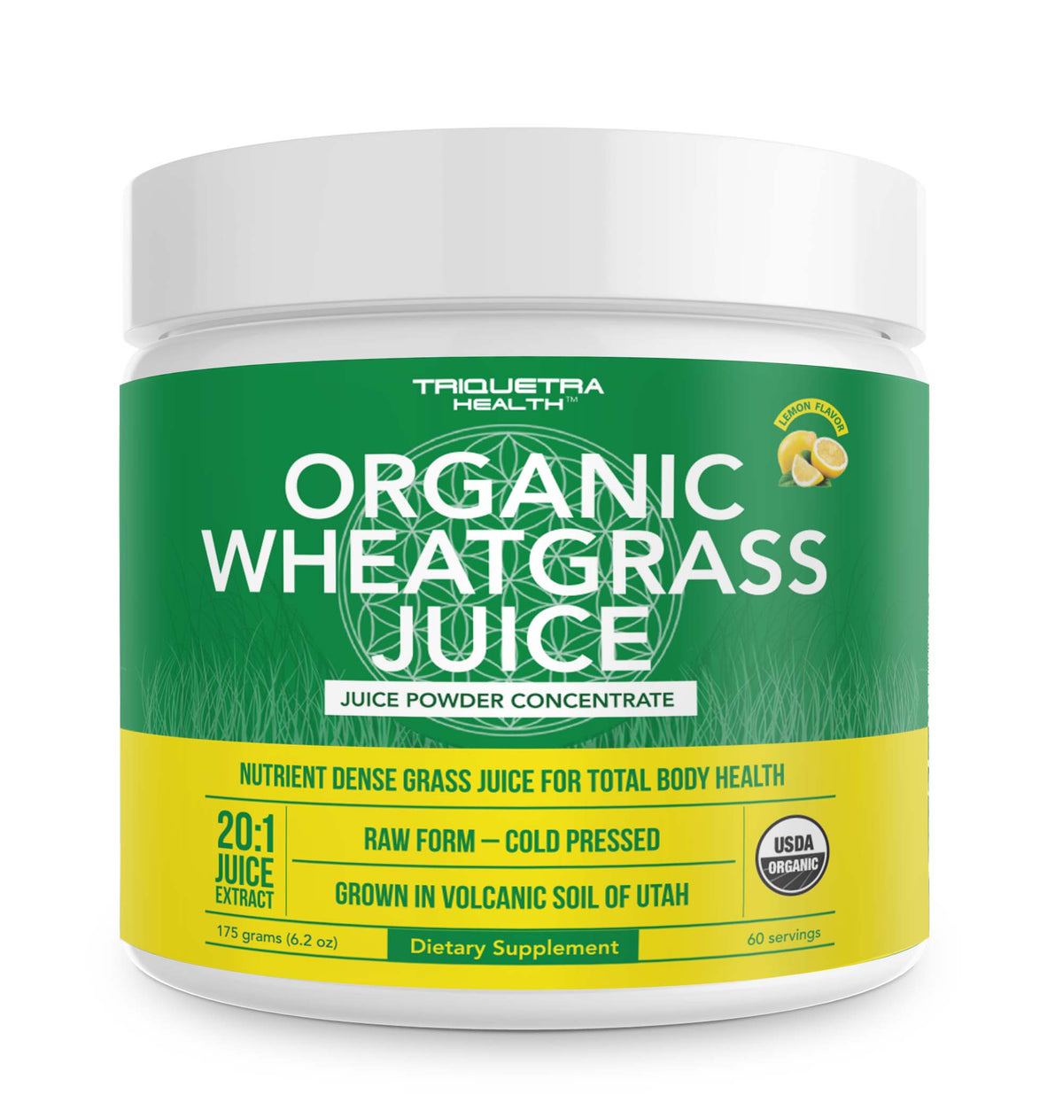 Organic Wheatgrass Juice Powder - Lemon Flavor