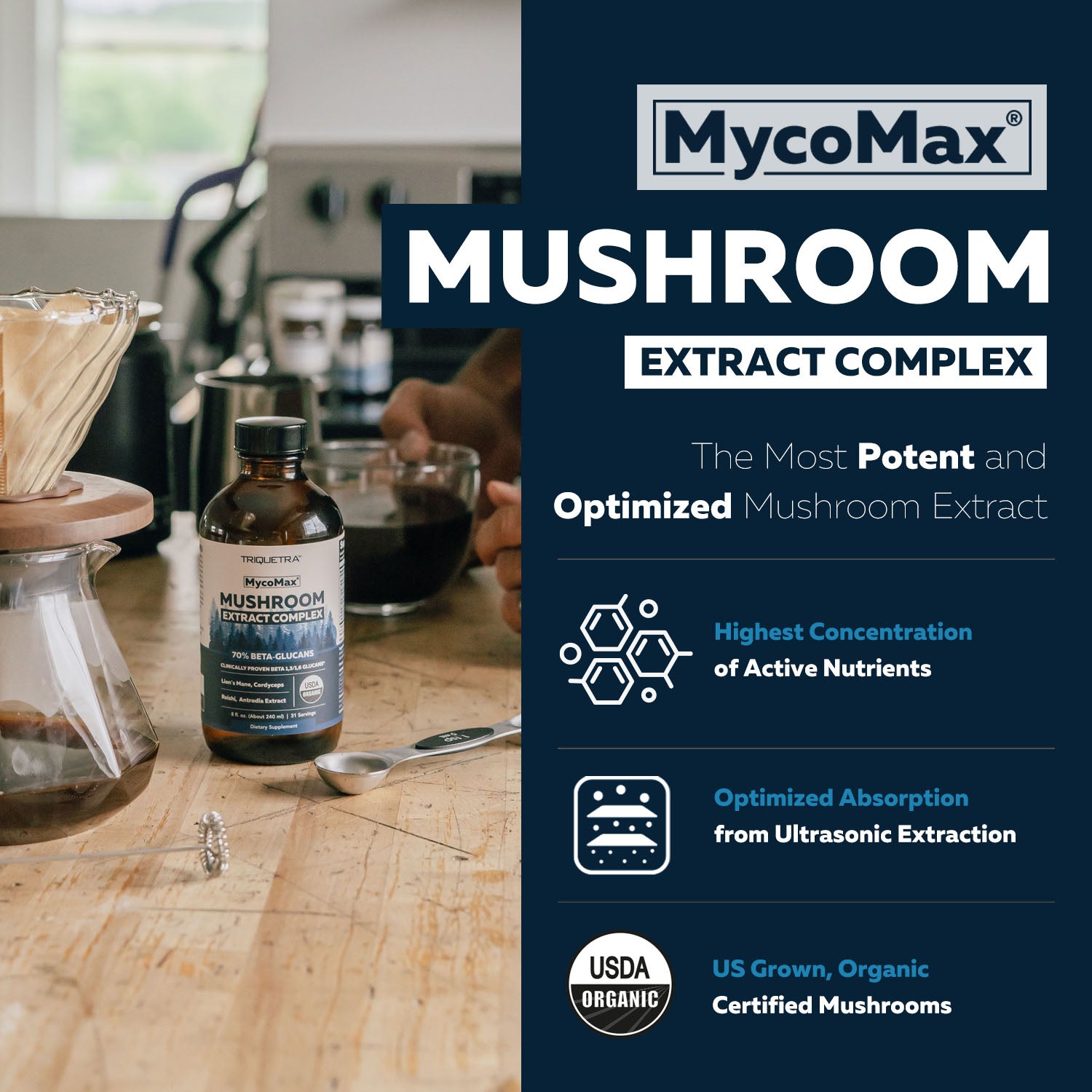 MycoMax Mushroom Complex - 70% Beta Glucans – Triquetra™