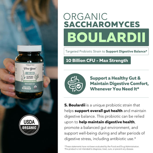 Organic Saccharomyces Boulardii - 10 Billion CFU