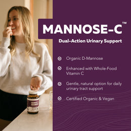 Mannose-C: Organic D-Mannose + Vitamin C for Natural UTI Support - Capsules
