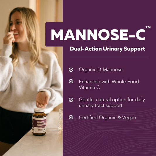 Mannose-C: Organic D-Mannose + Vitamin C for Natural UTI Support - Capsules