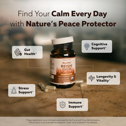 MycoMax Reishi Mushroom Extract Capsules - 70% Beta Glucans