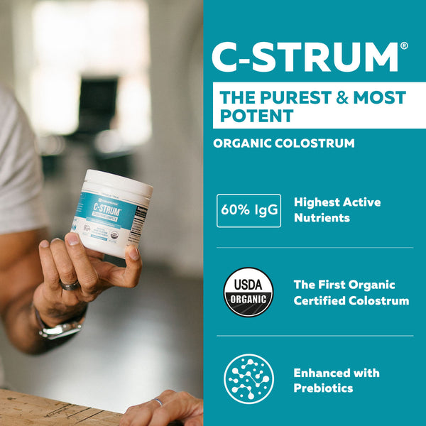 C-Strum: Organic Colostrum Powder + Prebiotic