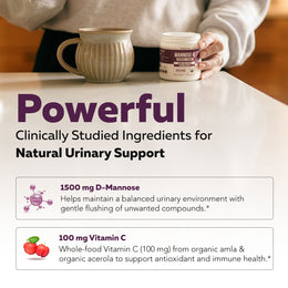 Mannose-C: Organic D-Mannose + Vitamin C for Natural UTI Support - Powder