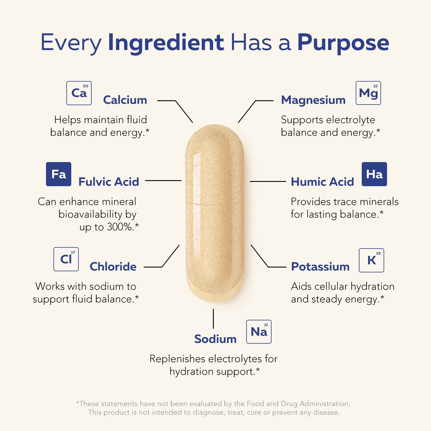 Ionic Lytes™ Electrolyte Mineral Complex with Fulvic & Humic Acid - Capsule