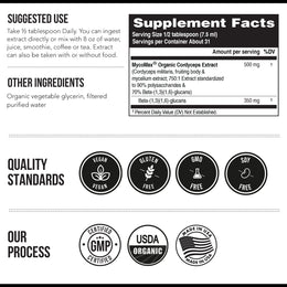 MycoMax Cordyceps Mushroom Extract - 70% Beta Glucans