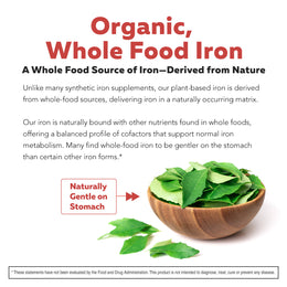 Organic Iron | Whole Food Iron Supplement & Cofactors