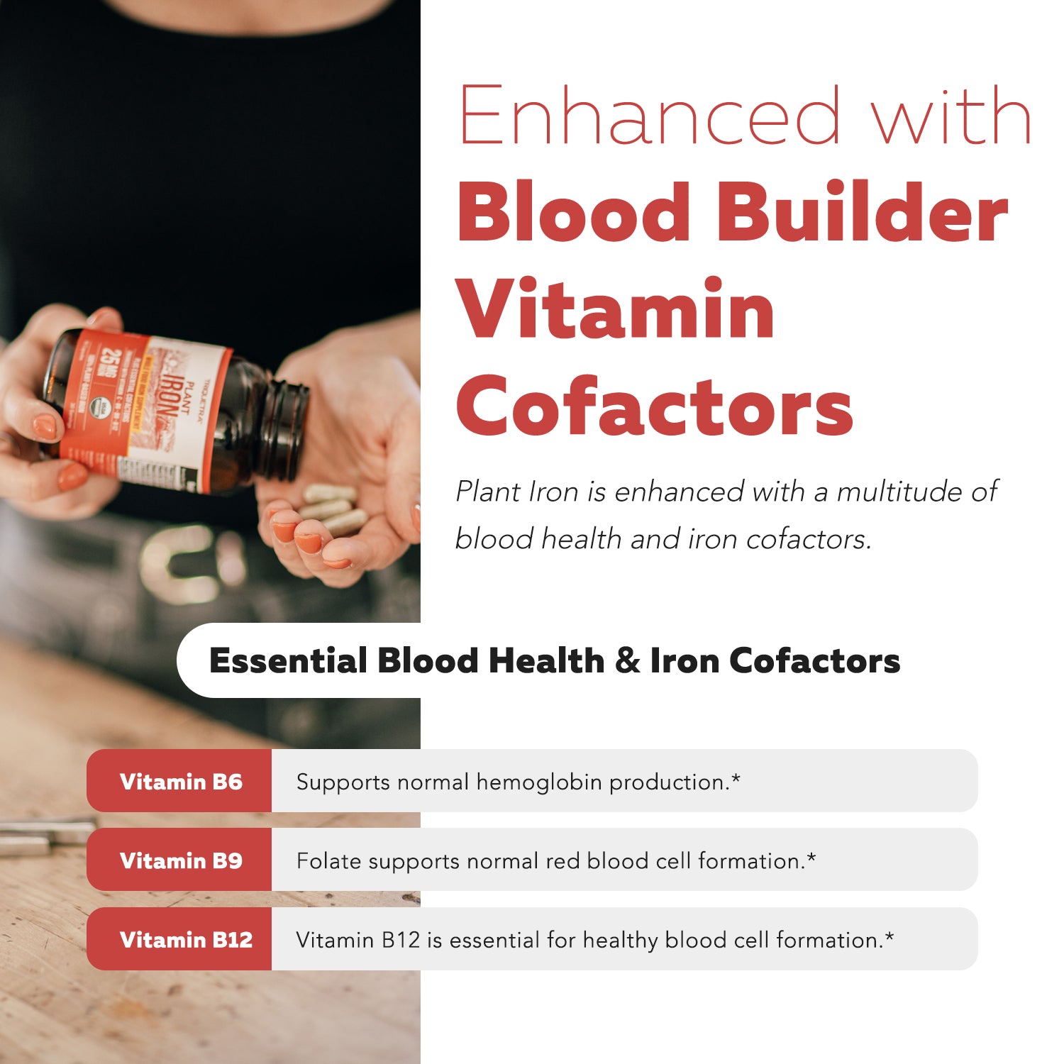 Organic Iron | Whole Food Iron Supplement & Cofactors