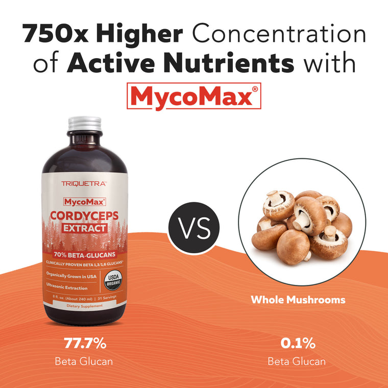 MycoMax Cordyceps Mushroom Extract - 70% Beta Glucans