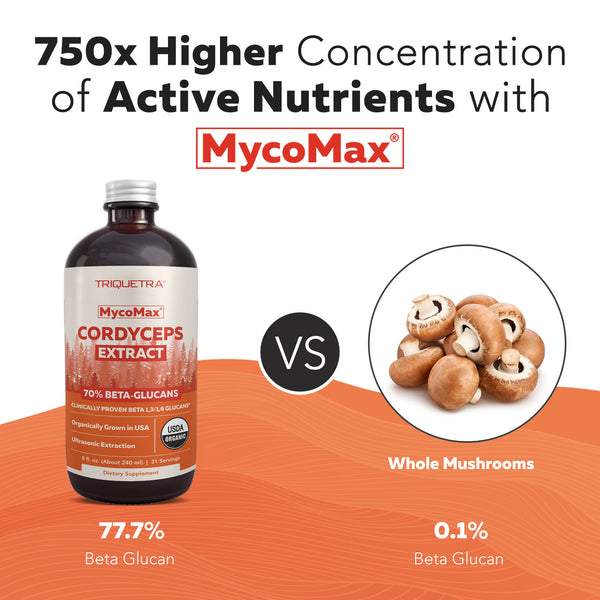 MycoMax Cordyceps Mushroom Extract - 70% Beta Glucans