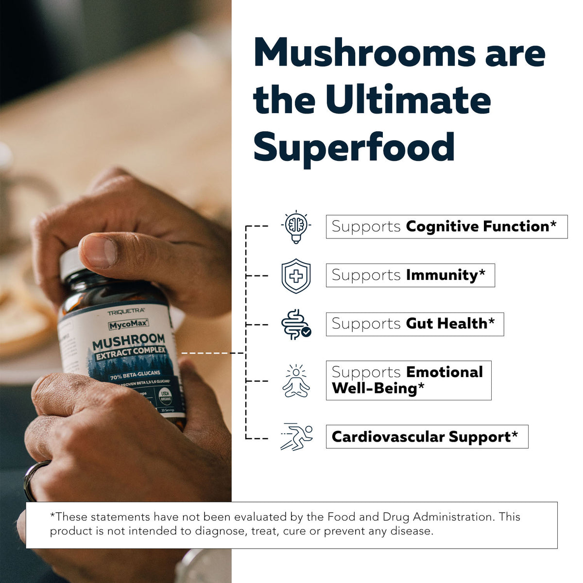 MycoMax Mushroom Complex Capsules - 70% Beta Glucans