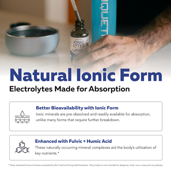Ionic Lytes™ Electrolyte Mineral Complex with Fulvic & Humic Acid - Liquid