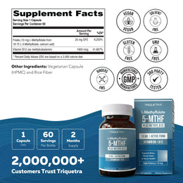 L-Methylfolate (15 mg) Plus Methyl B12 Capsules