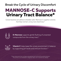 Mannose-C: Organic D-Mannose + Vitamin C for Natural UTI Support - Powder