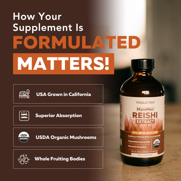 MycoMax Reishi Mushroom Extract - 70% Beta Glucans