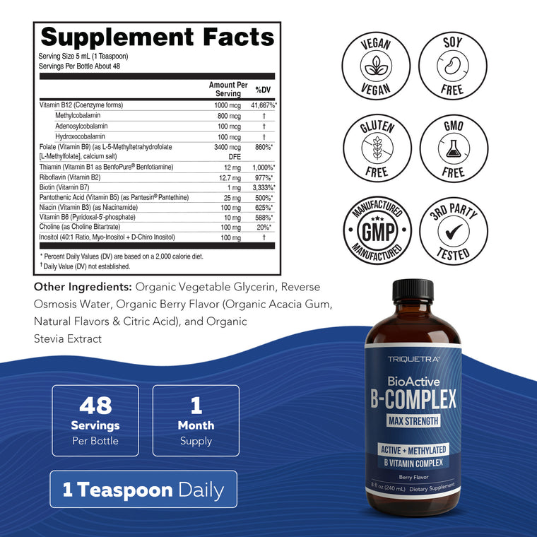 BioActive Vitamin B Complex Liquid (8 oz)