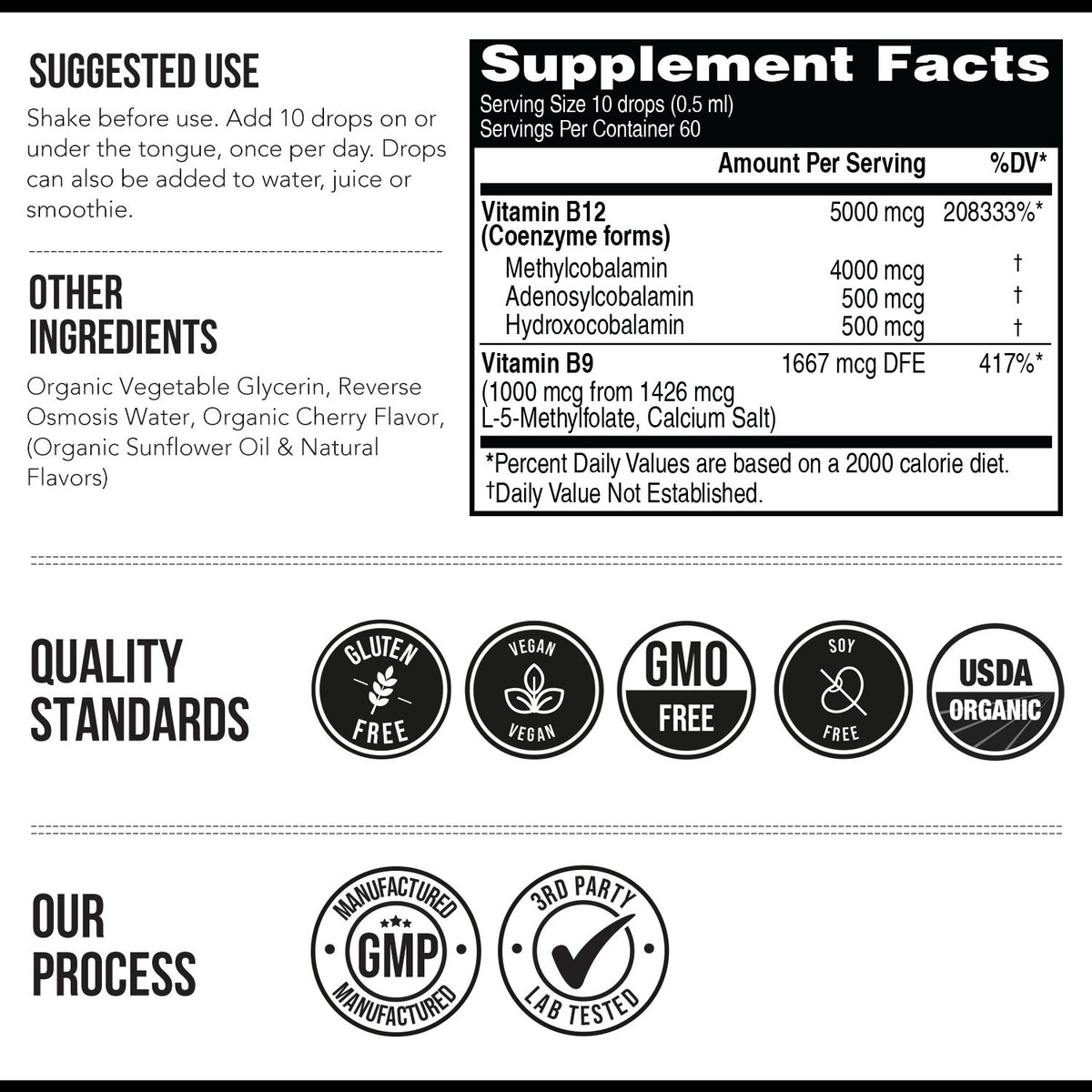 BioActive B12 Liquid: Vitamin B12 Plus L-Methylfolate