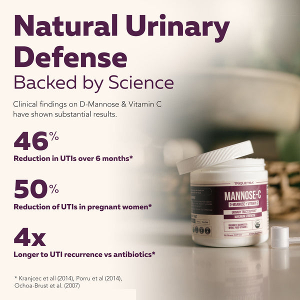 Mannose-C: Organic D-Mannose + Vitamin C for Natural UTI Support - Powder