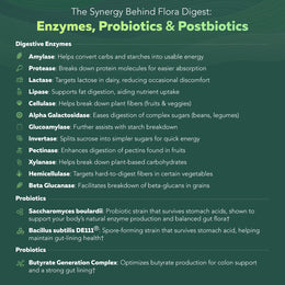 Flora Digest – Digestive Enzymes Plus Probiotics