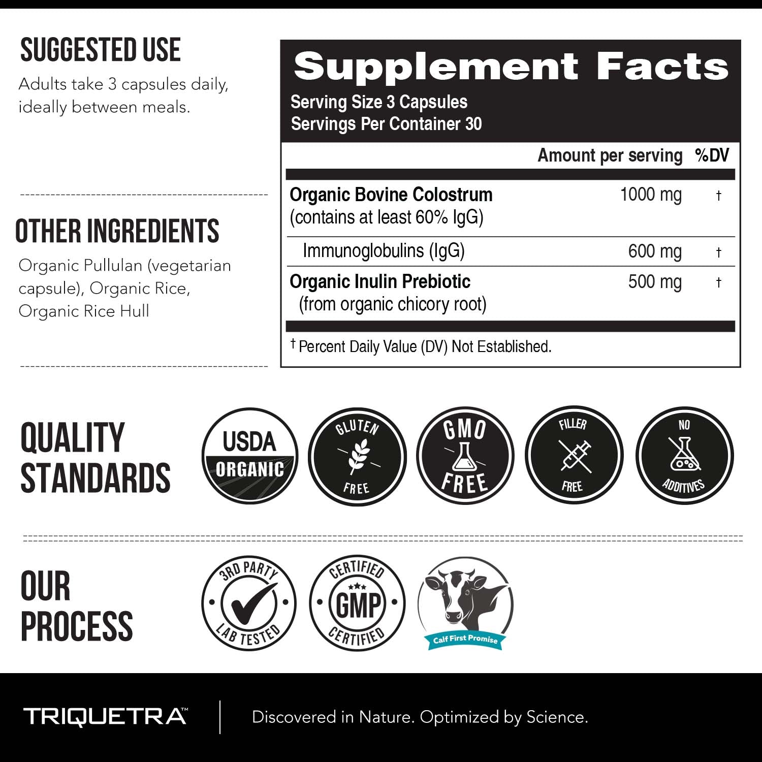 C-Strum: Organic Colostrum Capsules + Prebiotic