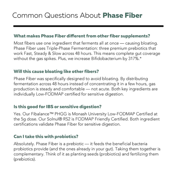 Phase Fiber™ Prebiotic Fiber Powder for Gut & Digestive Support
