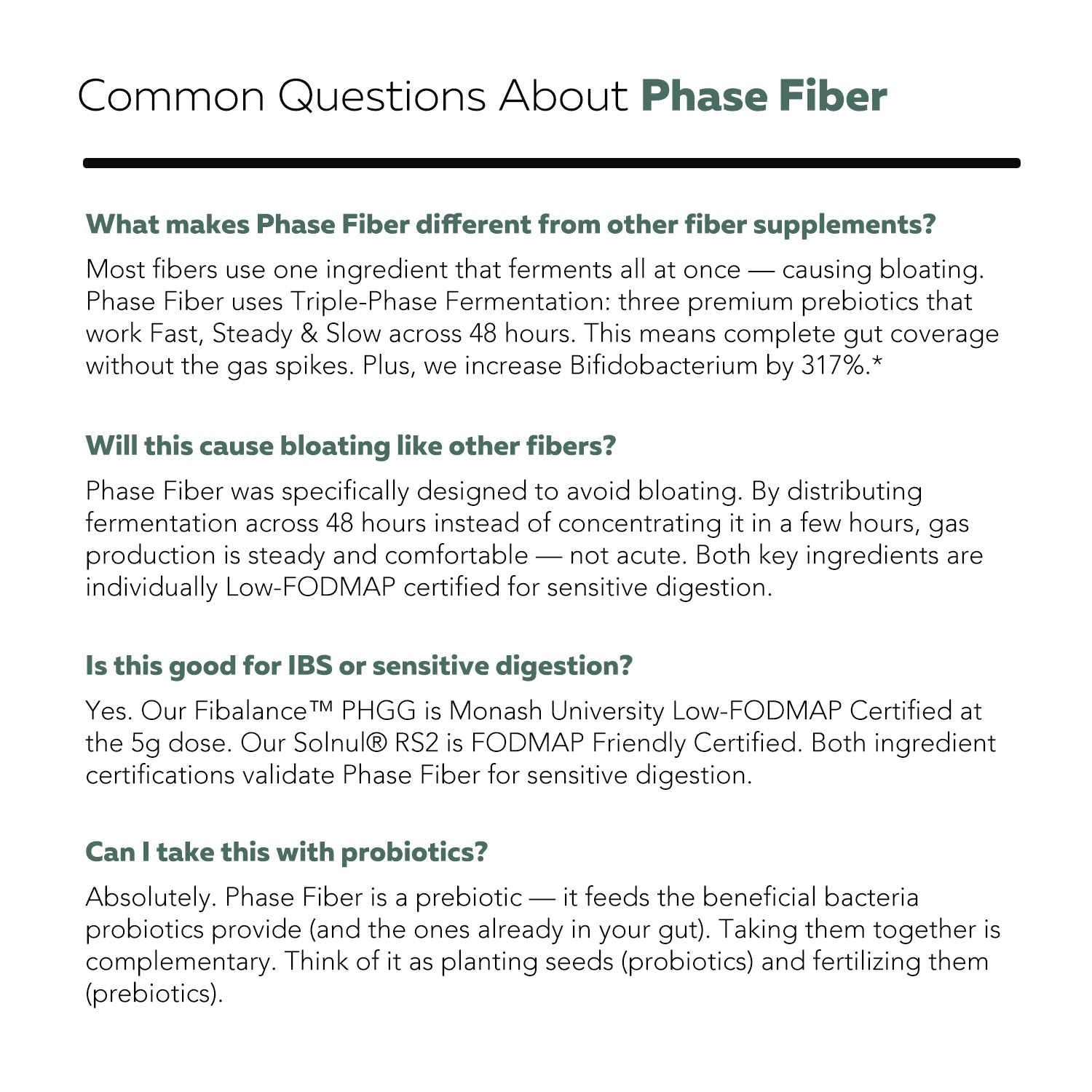 Phase Fiber™ Prebiotic Fiber Powder for Gut & Digestive Support