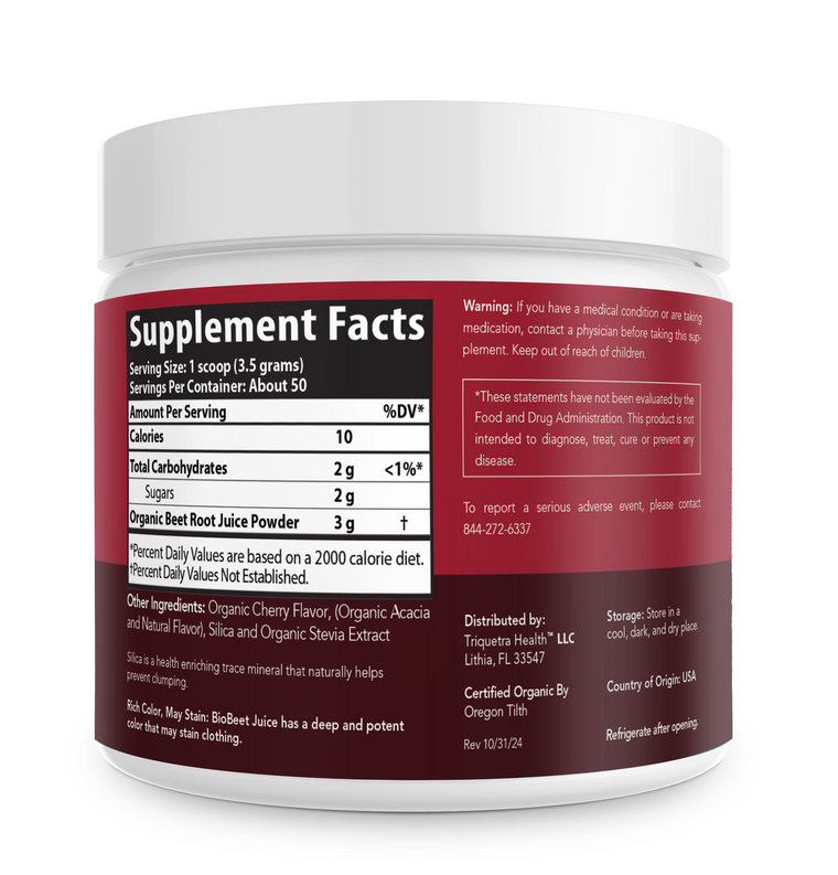 Triquetra Health BioBeet® Organic Beet Juice Powder (5.3 oz)