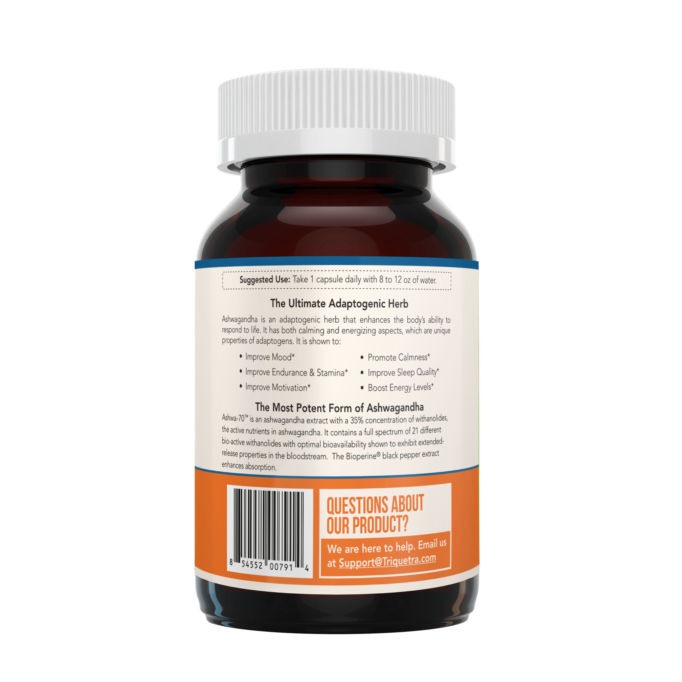 Triquetra Health Ashwa-70® Ashwagandha Extract Capsules (60 ct