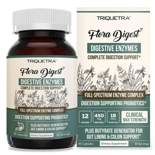 Flora Digest – Digestive Enzymes Plus Probiotics (30 Capsules)