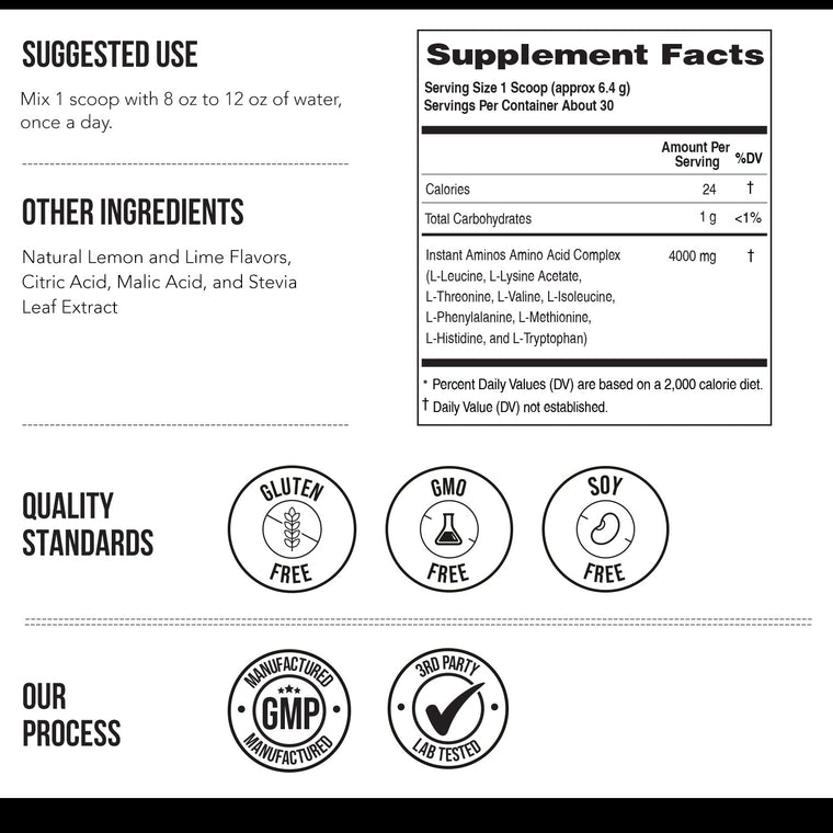 Instant Aminos Powder - EAA + BCAA | Next Generation Aminos*