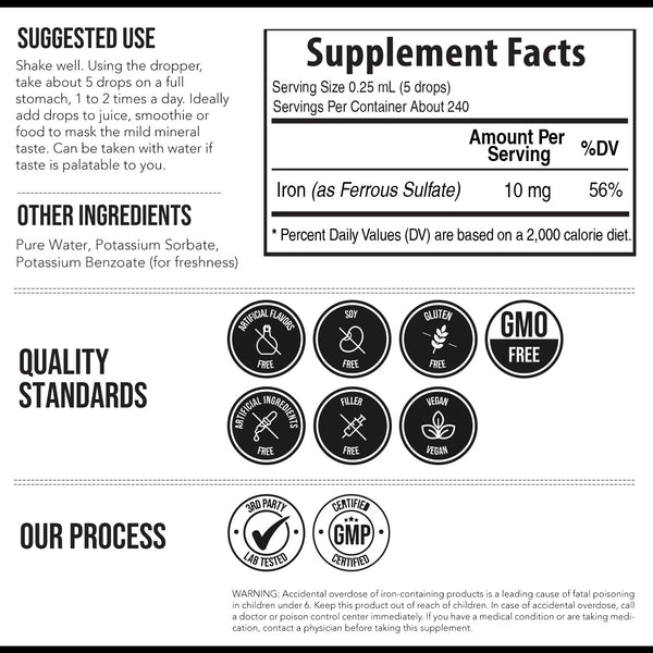 Ionic Iron Liquid Supplement