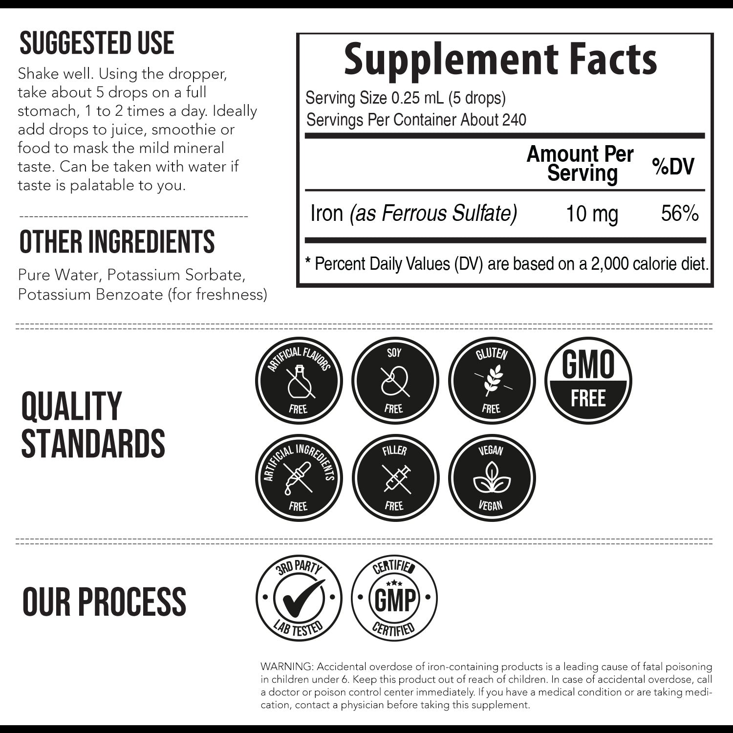 Ionic Iron Liquid Supplement