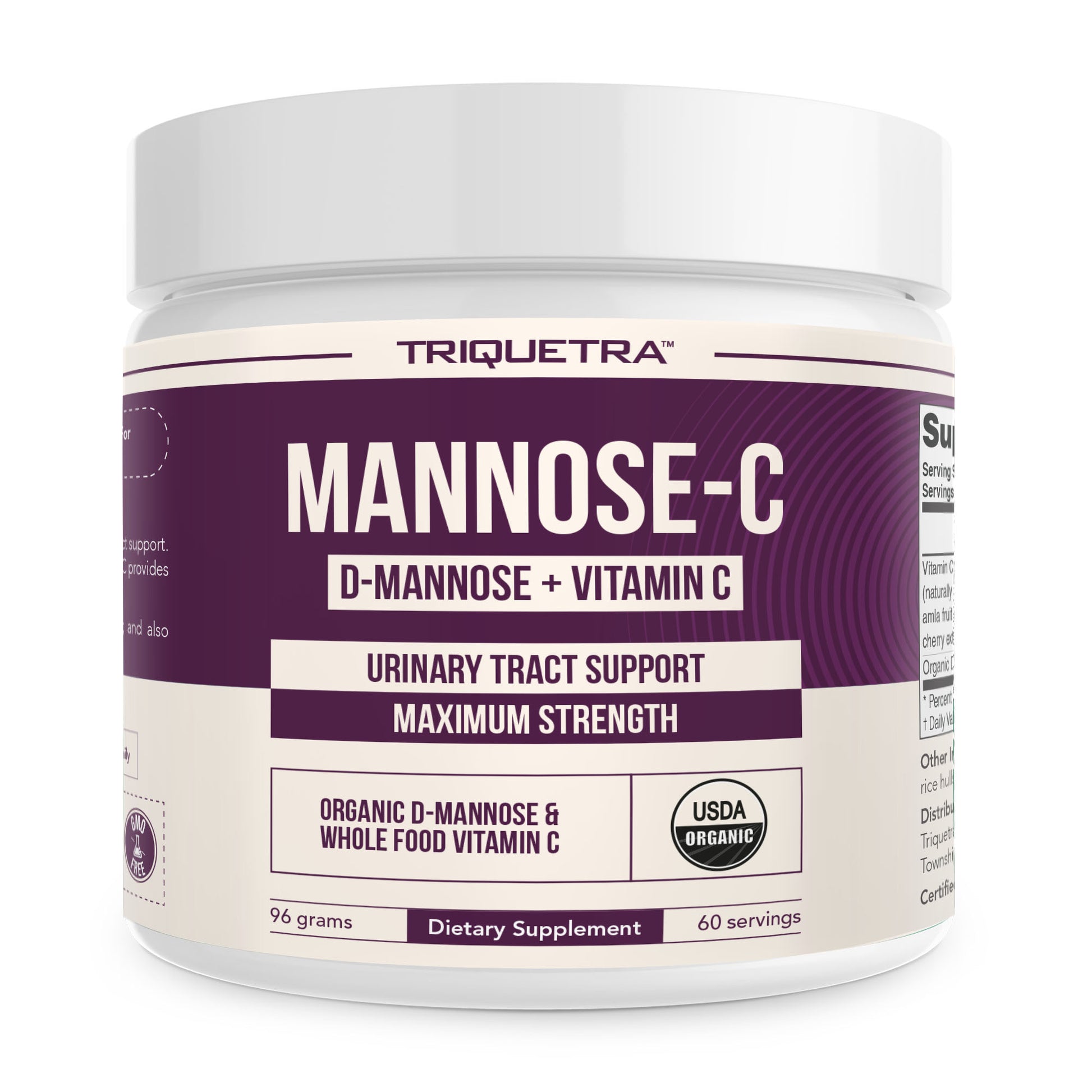 Mannose-C: Organic D-Mannose + Vitamin C for Natural UTI Support - Powder