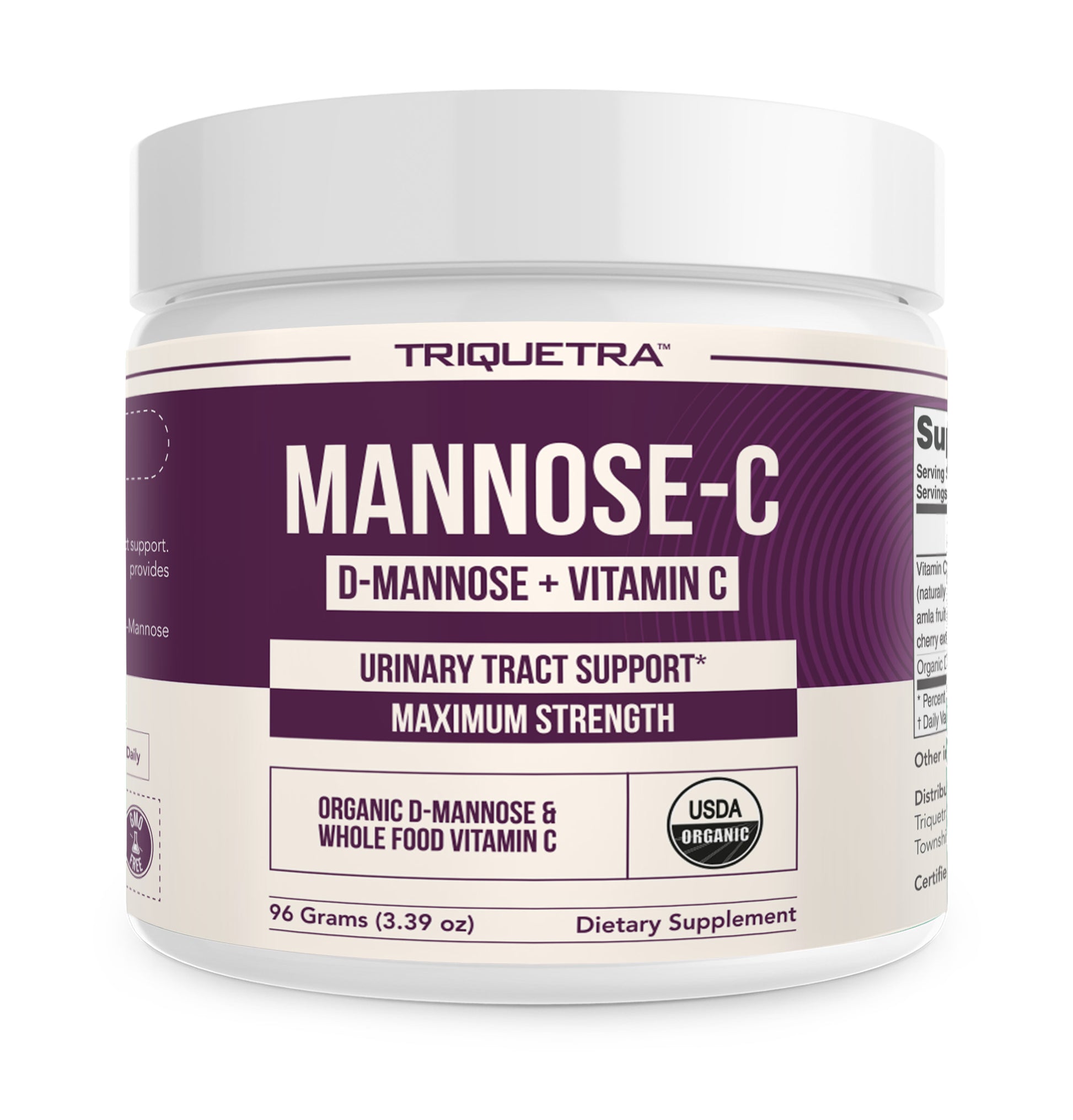 Mannose-C: Organic D-Mannose + Vitamin C for Natural UTI Support - Powder