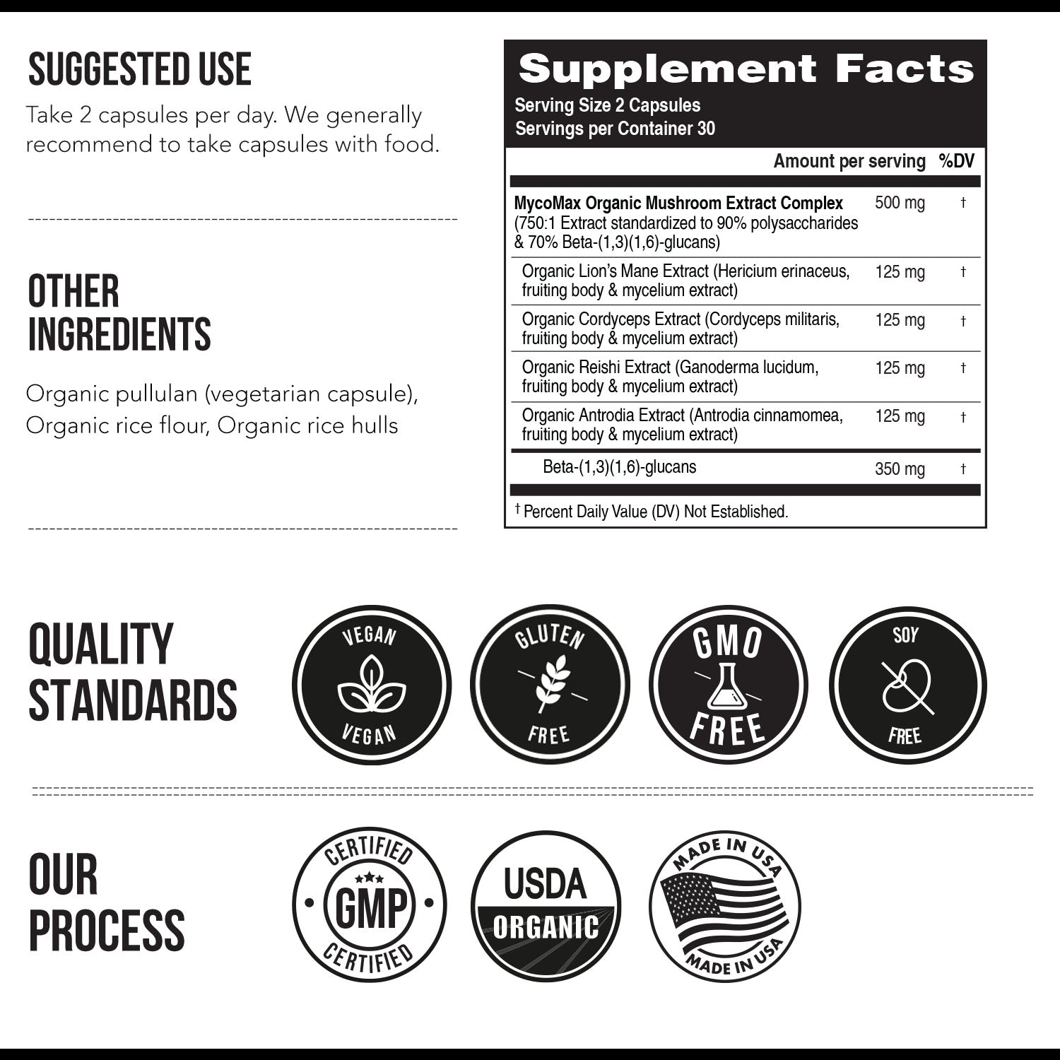 MycoMax Mushroom Complex Capsules - 70% Beta Glucans New – Triquetra™