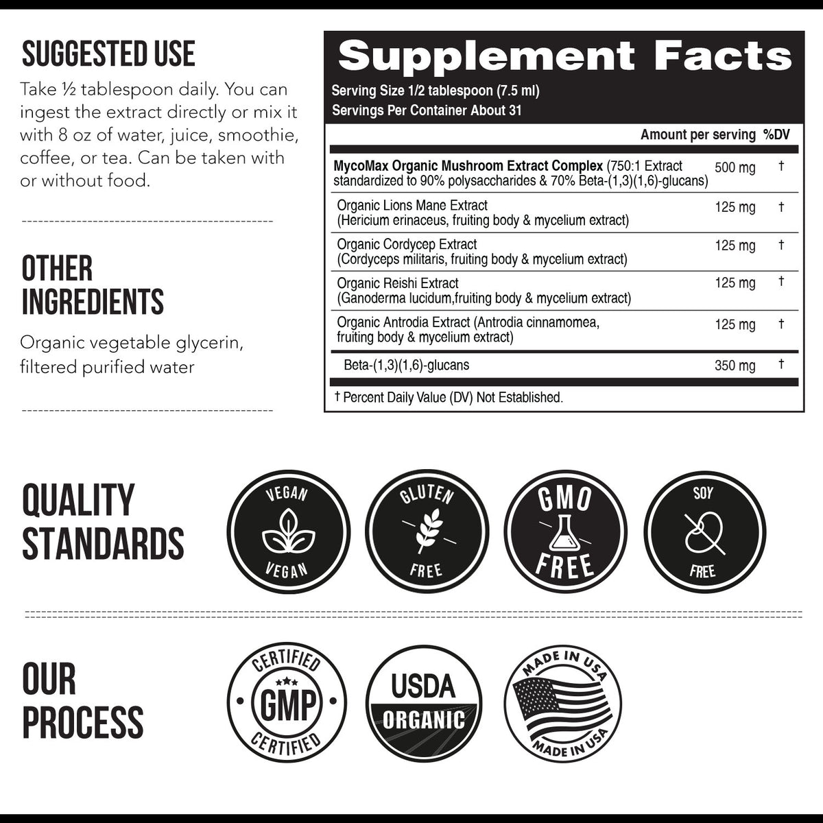 MycoMax Mushroom Complex - 70% Beta Glucans