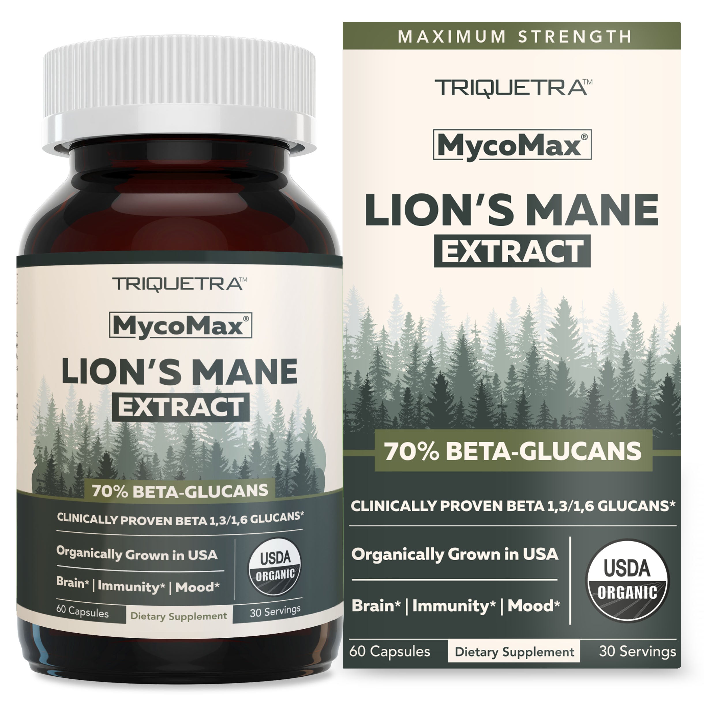 MycoMax Lion's Mane Extract Capsules - 70% Beta Glucans – Triquetra™