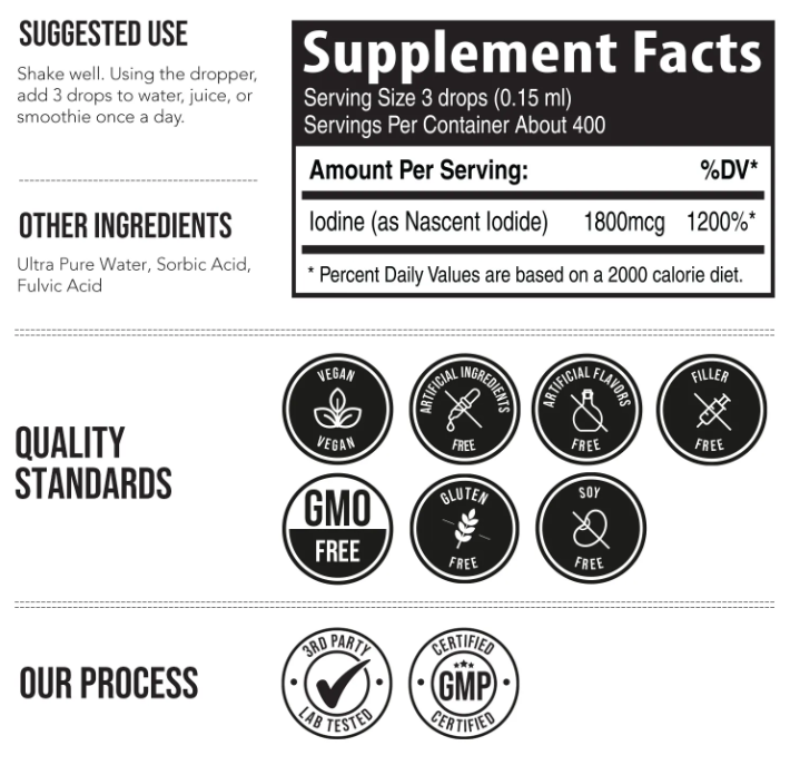 Ionic Nascent Iodine Liquid Supplement