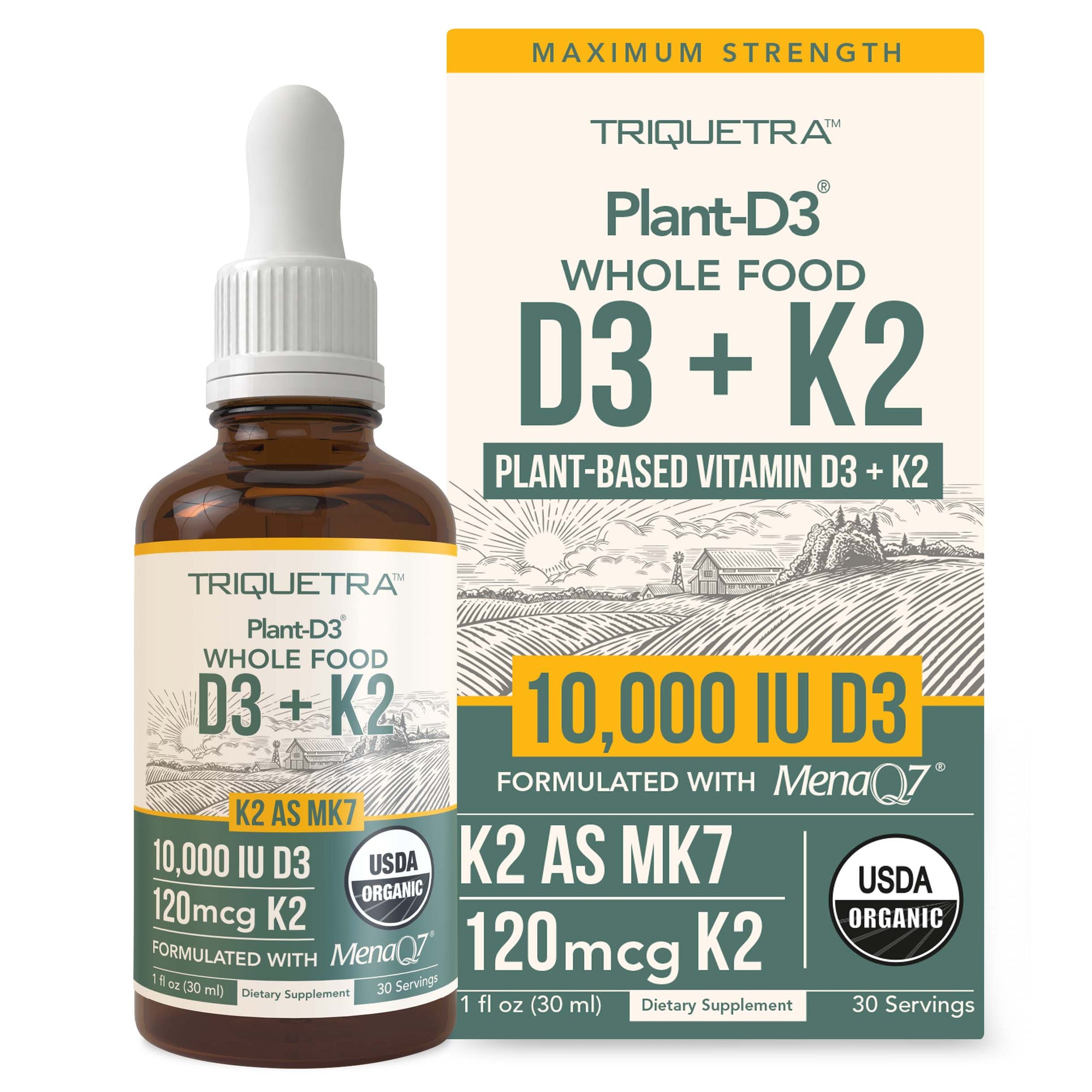 Plant-D3 + K2 10,000 IU D3 Strength