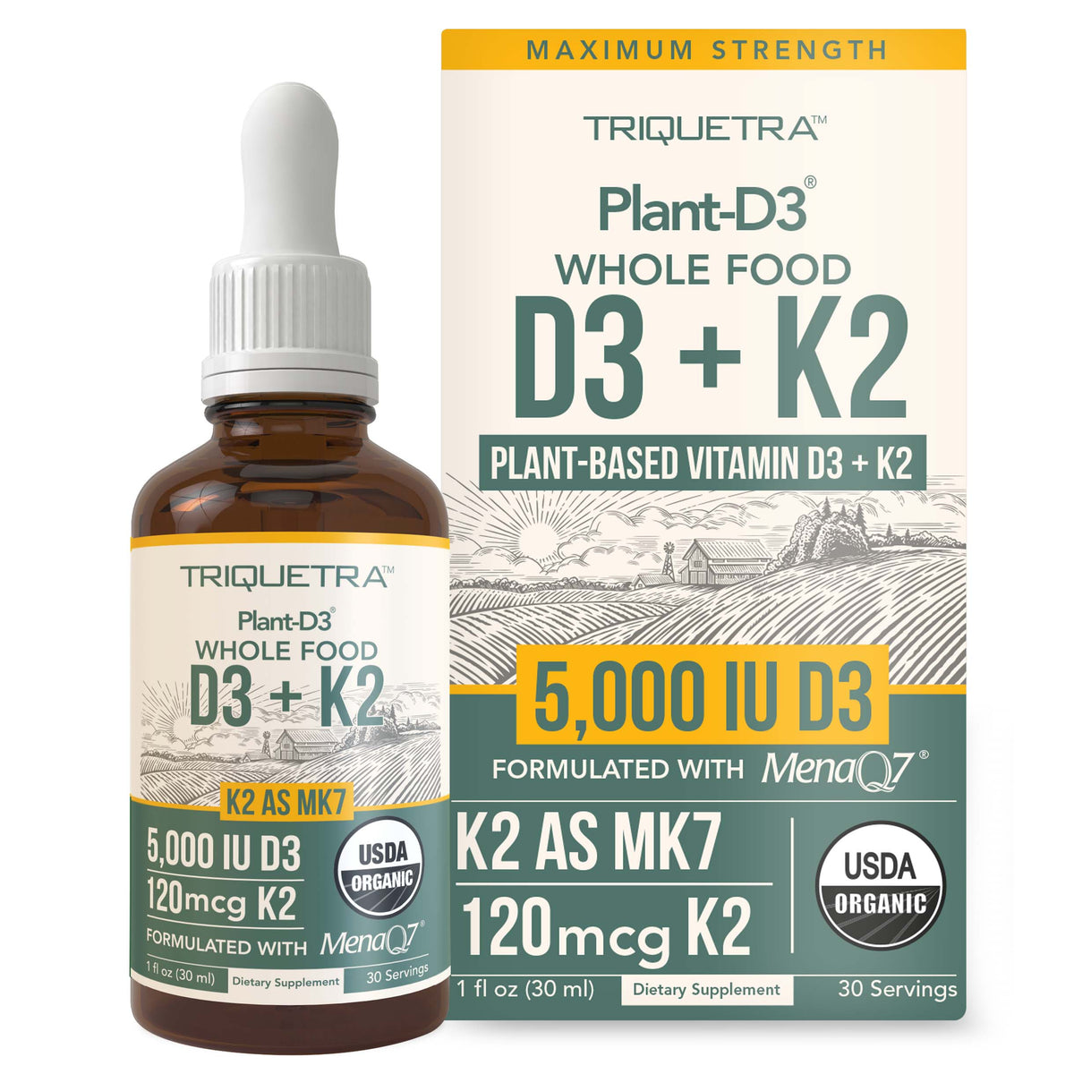 Plant-D3 + K2 5,000 IU D3 Strength