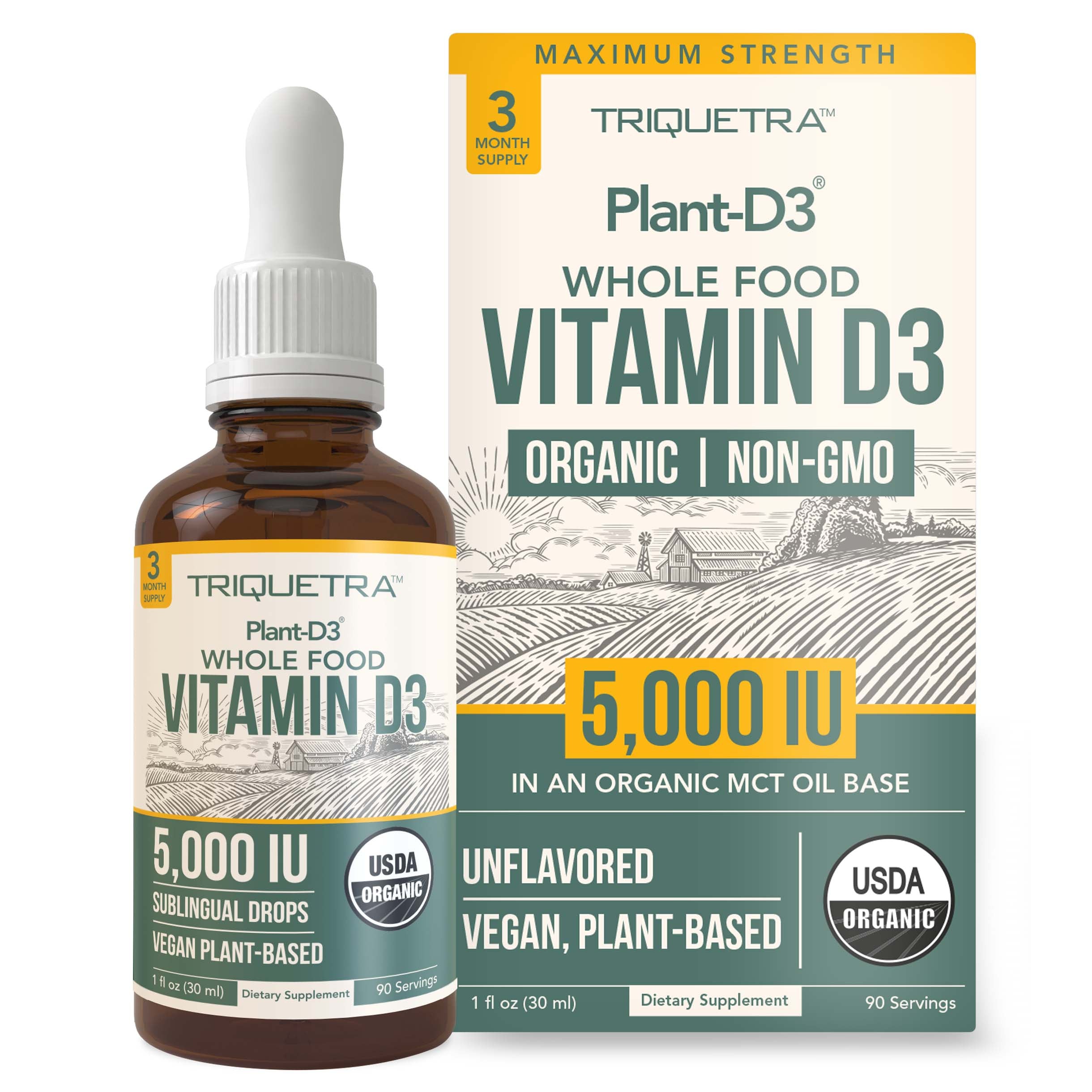 Triquetra Health Organic Plant-D3® | Vitamin D3 | 5000 IU - Triquetra™