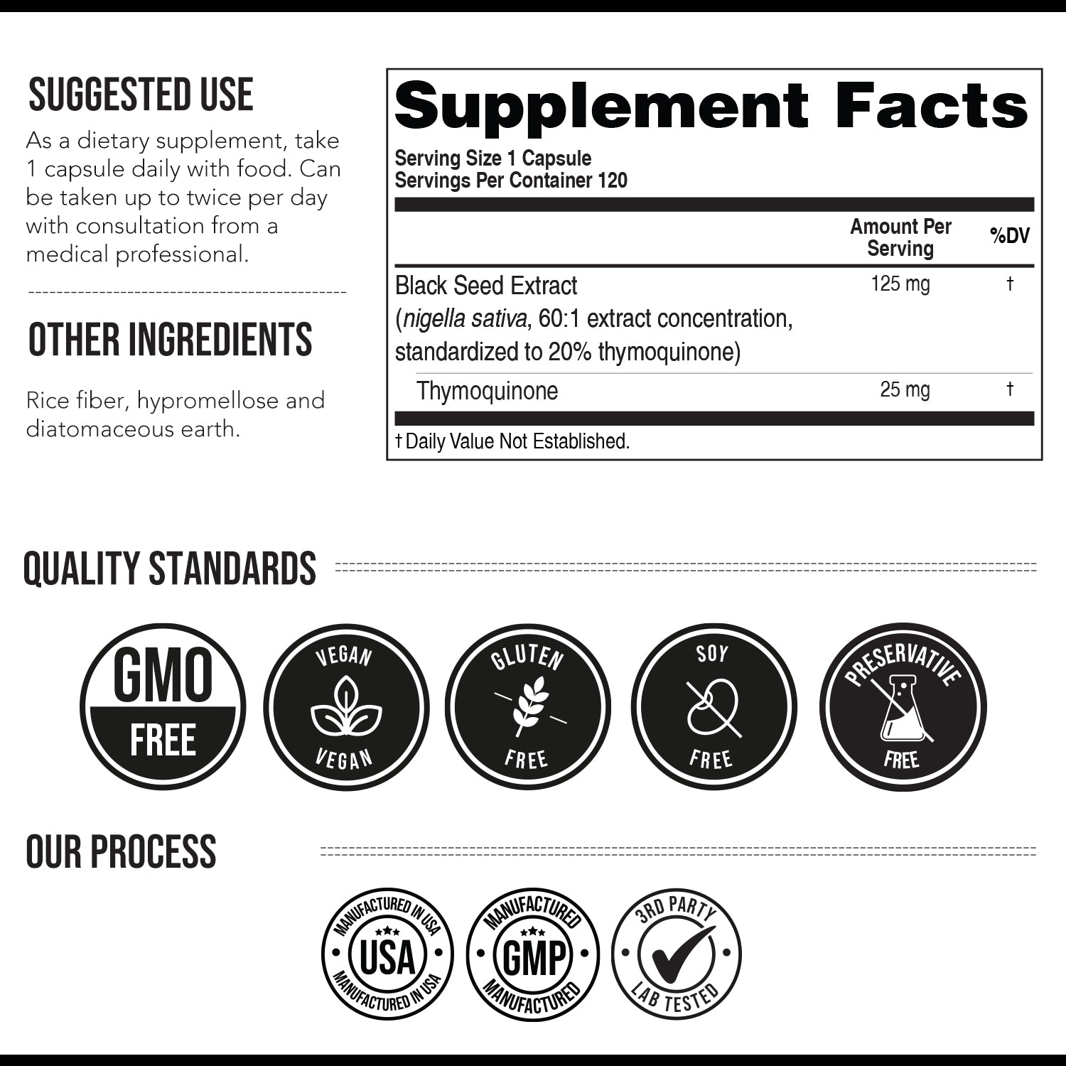 TQ-Advanced® 4X 25mg Black Seed Extract Capsules
